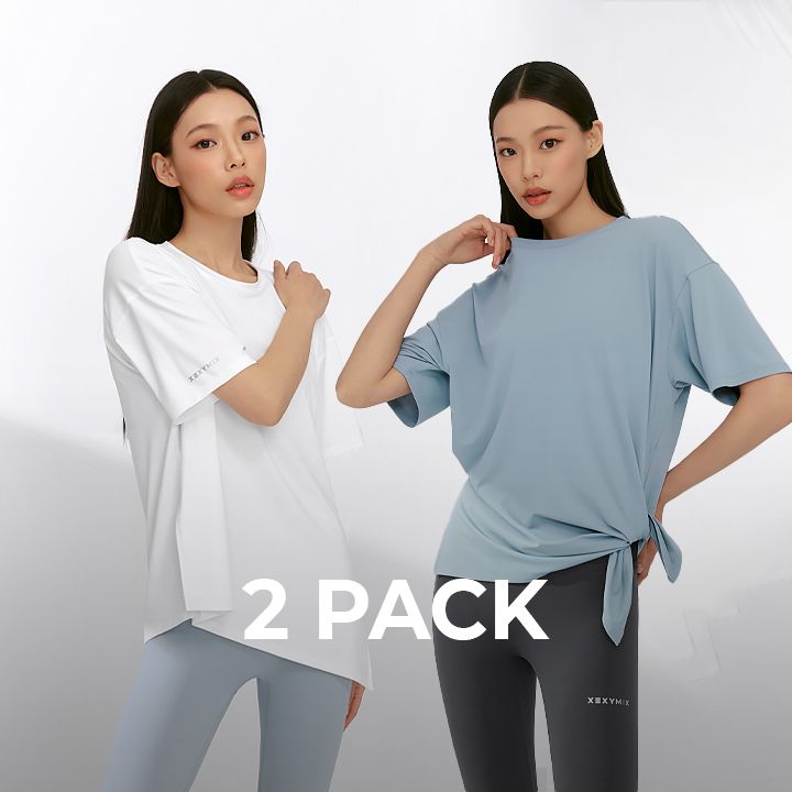 XXMX - [2PACK] Ice Feather Light 2.0 Unbalanced Loose Fit Short Sleeve