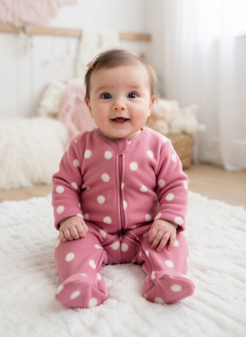 Dusty Rose / Mauve Pink Micro Fleece Two Way Zip Baby Sleepsuit | Next