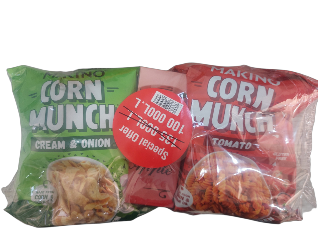 MAKINO CORN MUNCH 50G 2-PACK + 1 FRUZO - 20903