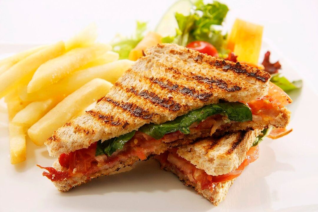 Cheese and tomato sandwich