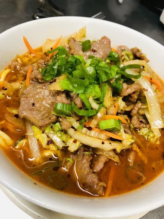 Pork with black fungus and cuttlefish noodle