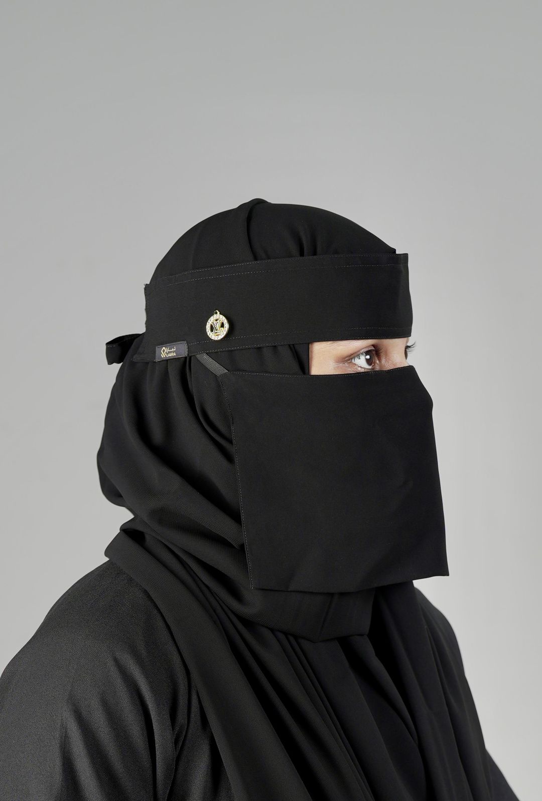 Mini Small Normal Niqab With Round Locket (6 inch /12 inch)