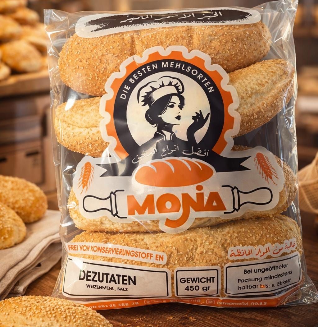  4st. | Sandwich-Brötchen mit Sesam | خبز صمون مع سمسم