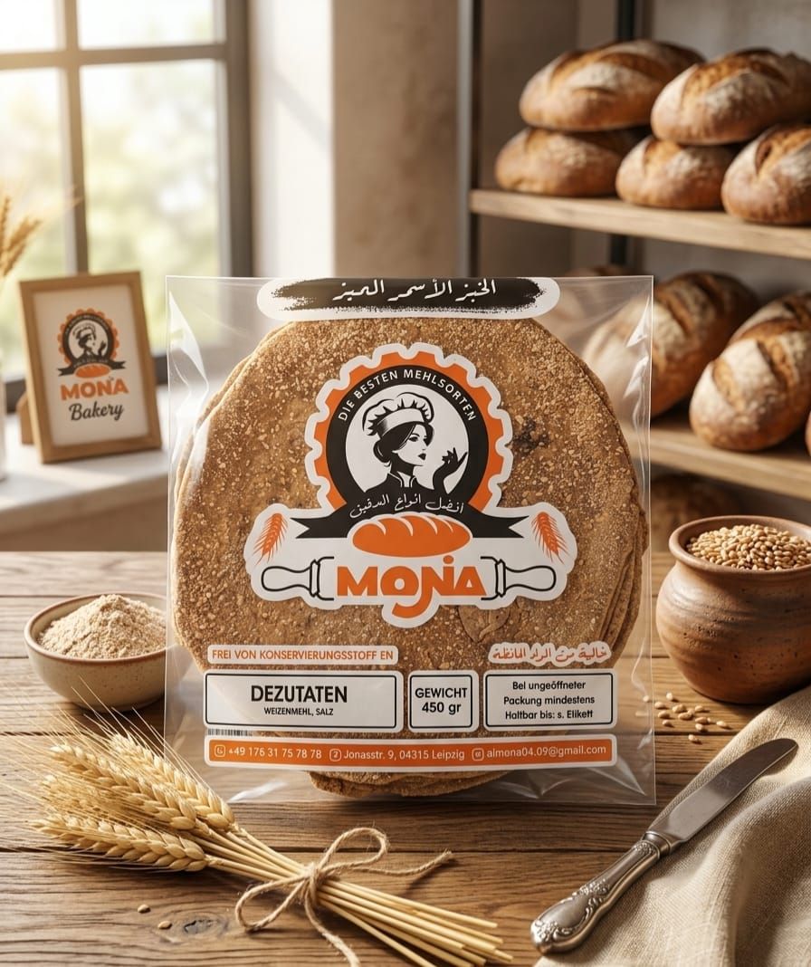 4st. | Kleie-Fladenbrot | خبز تنور نخالة