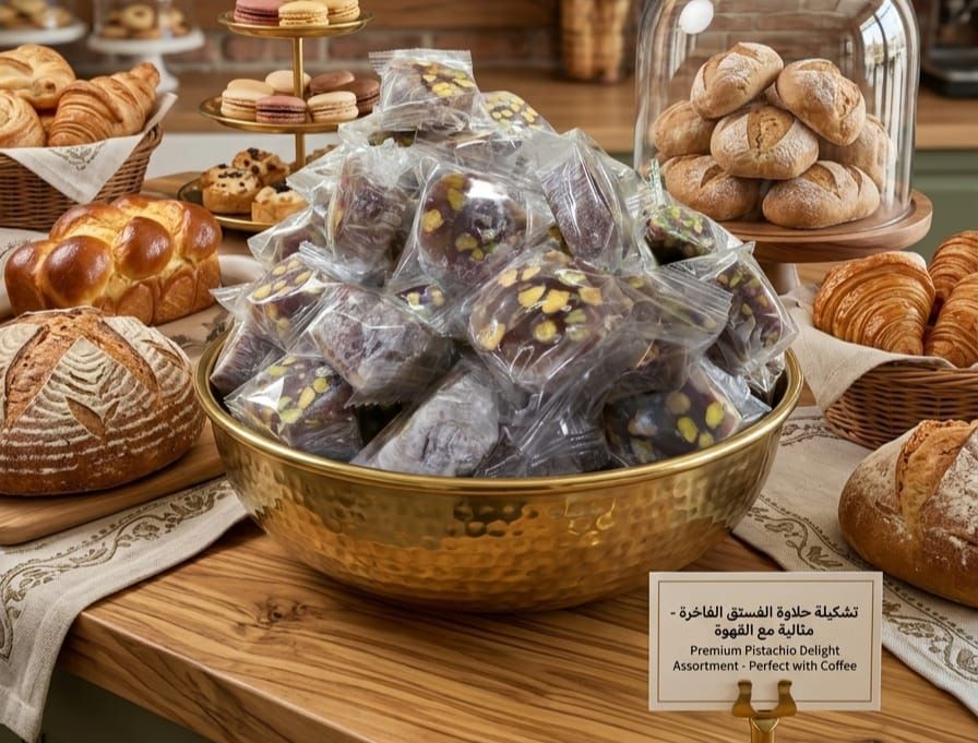 راحة بالفستق (اكسترا) مدور | Loukum mit Pistazien Extra rund