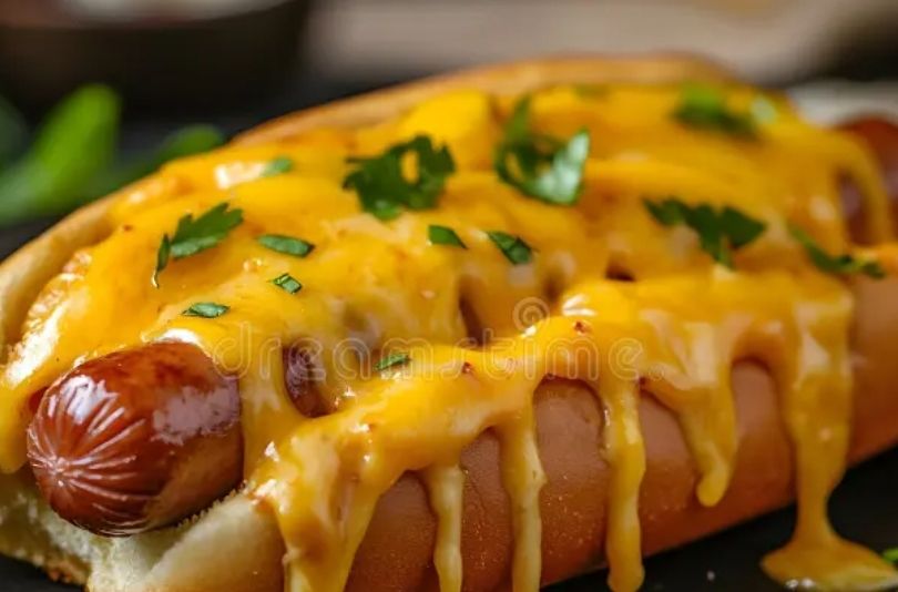 Sandwich Cheese Hot Dog 