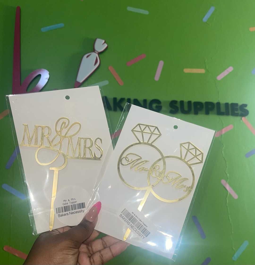 Mr & Mrs Cake Topper 