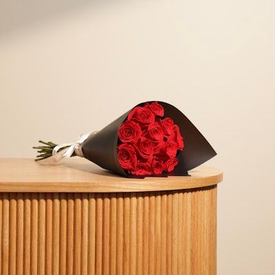 Classical Red Roses Bouquet | 12 Flowers