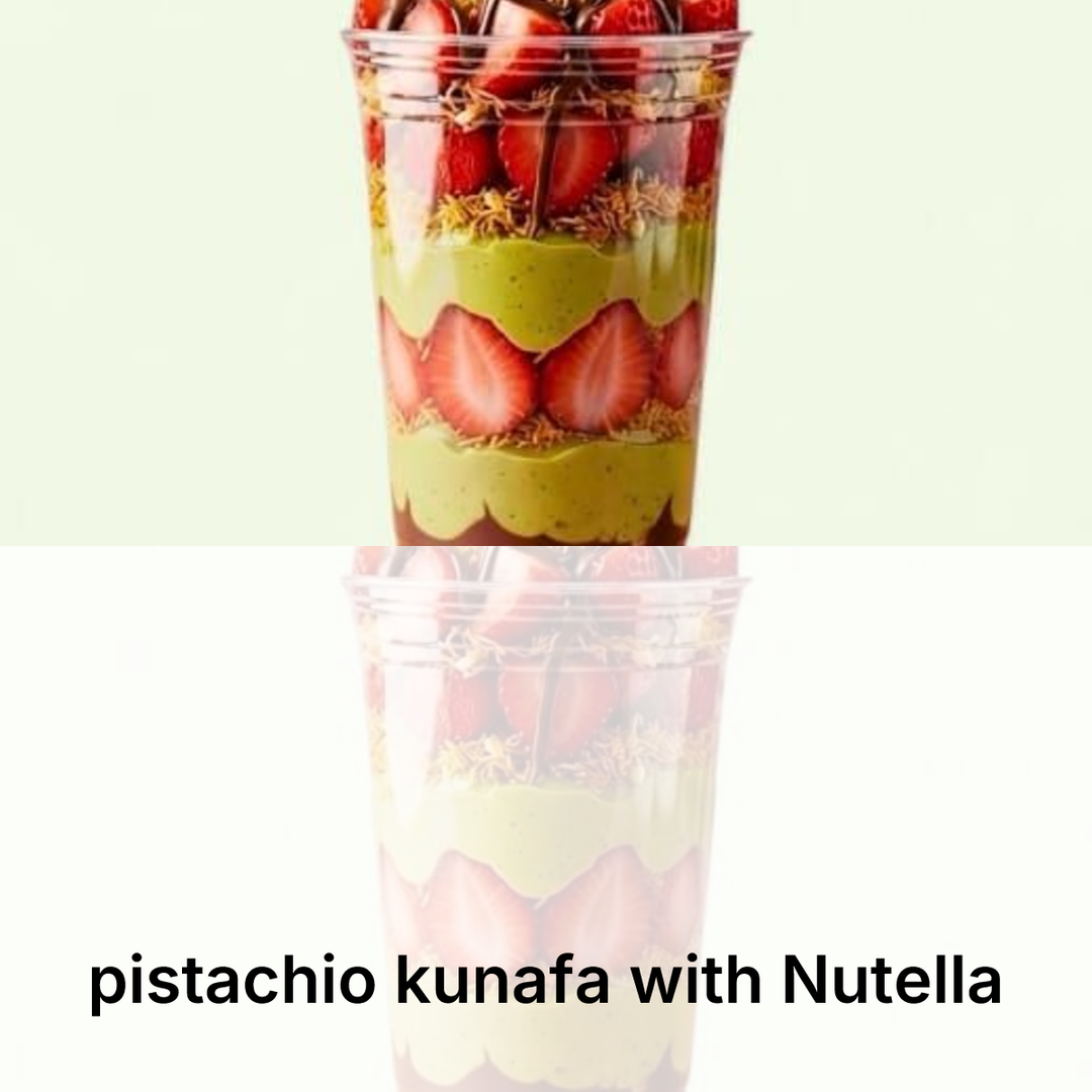  kunafa pistachio  with Nutella