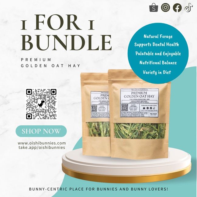 1 For 1 Special Bundle! Premium Golden & Green Oat Hay (35g + 35g)