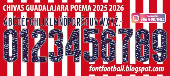 Font Vector Chivas Guadalajara Poema 2025 2026 kit
