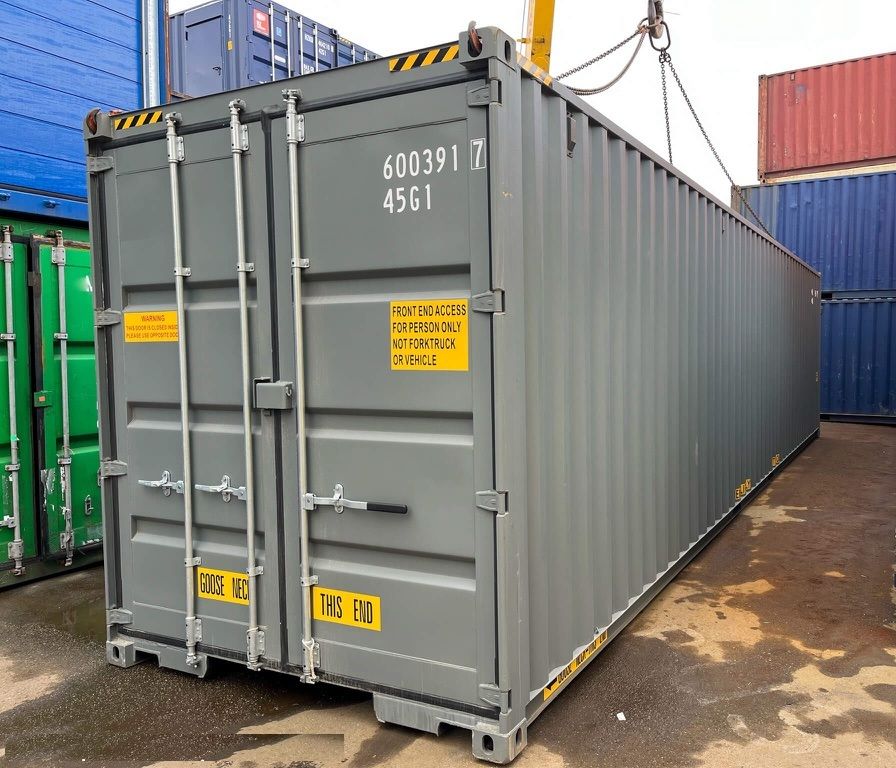 Contenedor de 40 pies High Cube de doble puerta – RAL 7005