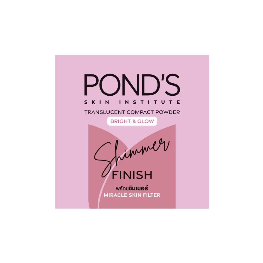 Pond's - Translucent Compact Powder Bright & Glow Shimmer Finish Miracle Skin Filter 4.5g (Pink) | Wholesale Makeup Singapore