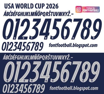 Font Vector USA World Cup 2026 kit