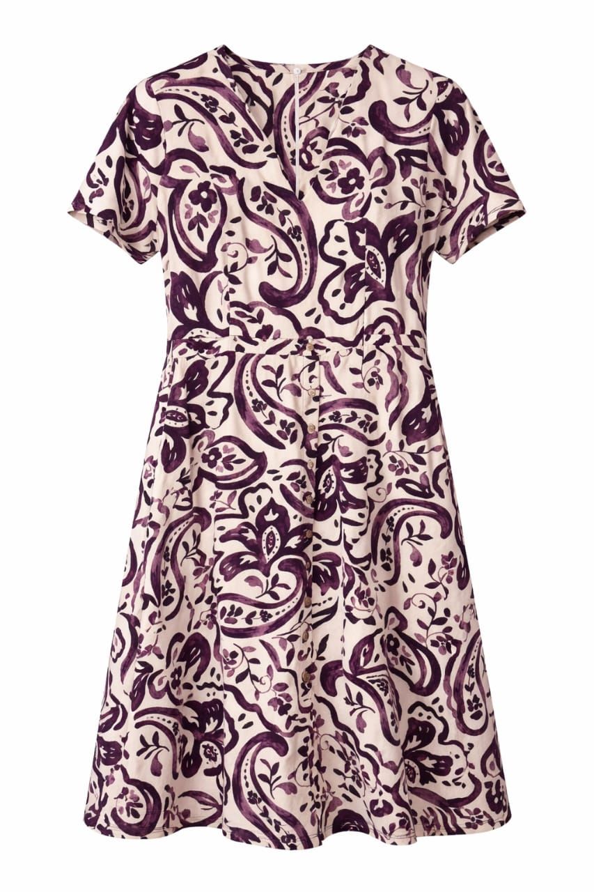 Purple and white Ladies Dress 