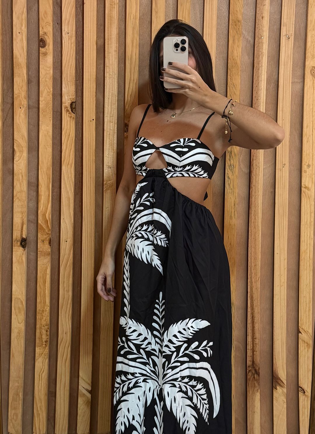 Vestido estampado negro 