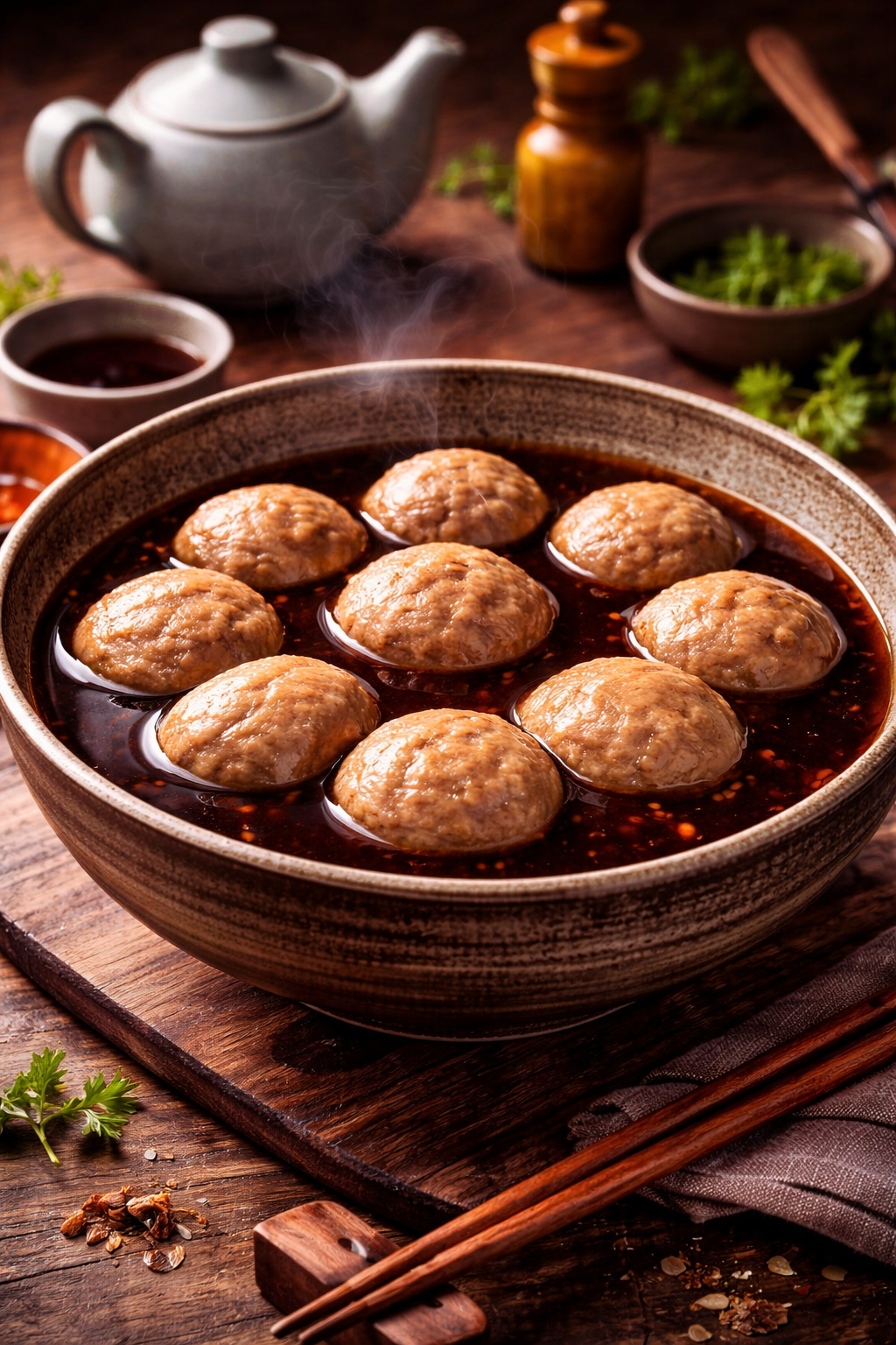 Bursting Pork MeatBall Soup (爆汁猪肉丸汤) 🐷