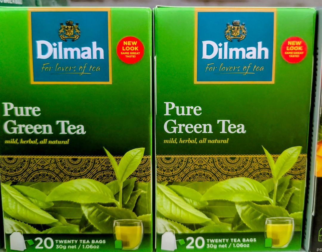 Dimmer green tea bags