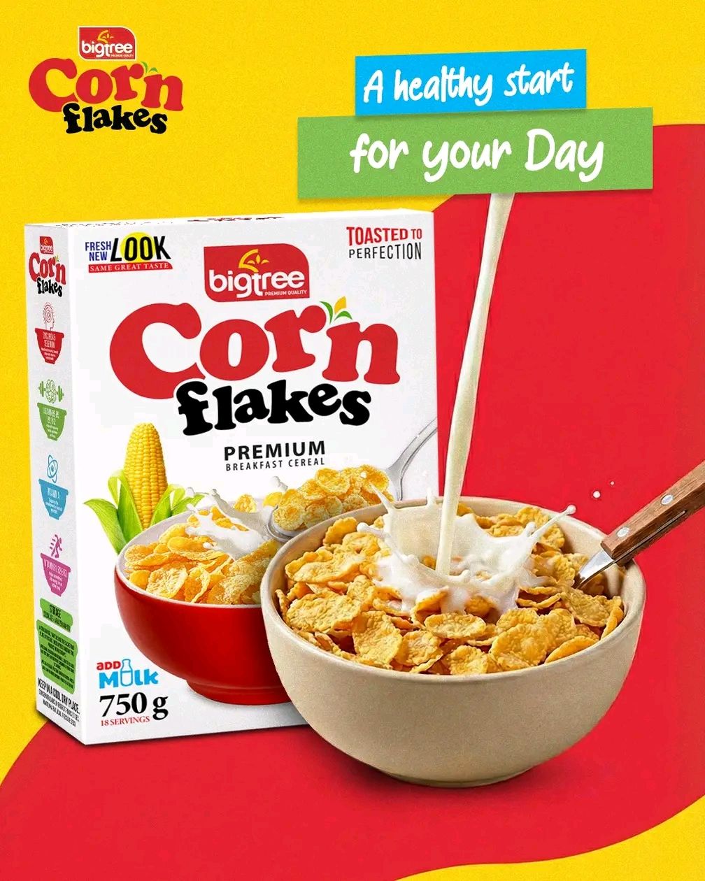 BigTree cornflakes 750g