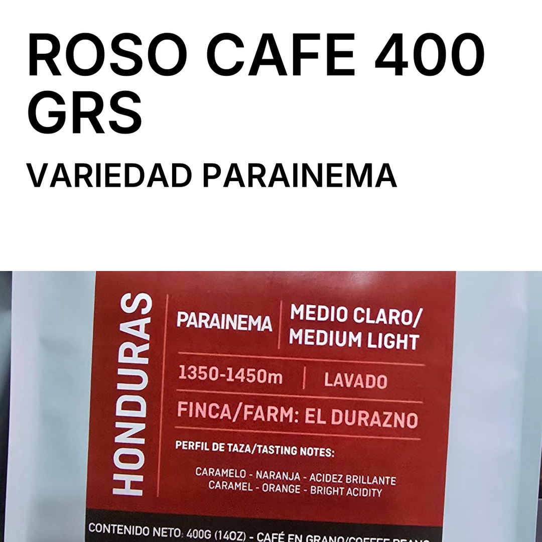 ROSO CAFE 400 GRS VARIEDAD PARAINEMA GRANO