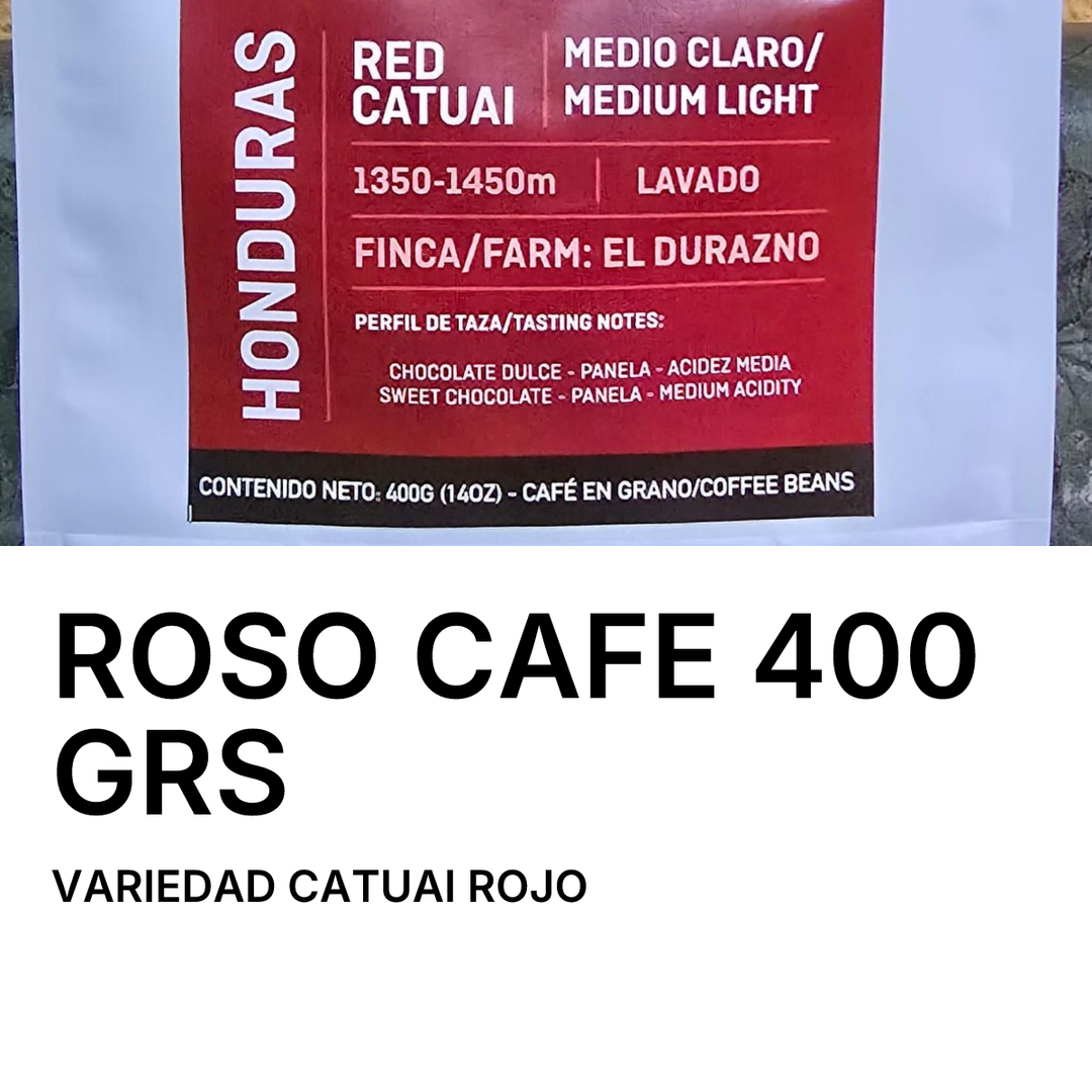 ROSO CAFE 400 GRS VARIEDAD CATUAI ROJO GRANO