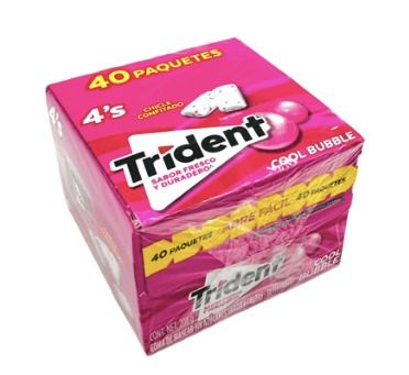 TRIDENT 4S COOL BUBBLE DISP C/40 PZS