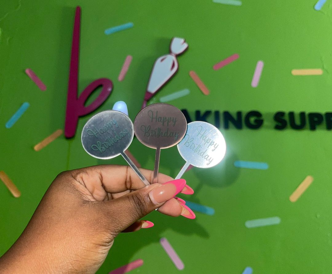 Happy Birthday Charm with Stick 