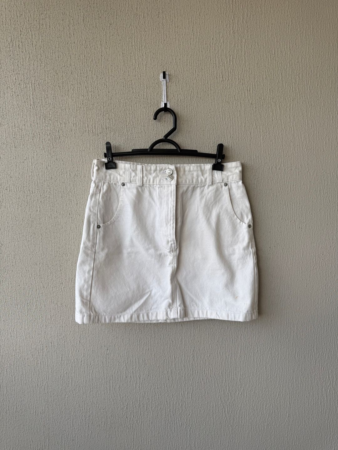 Pollera de Jean Blanca - MANGO