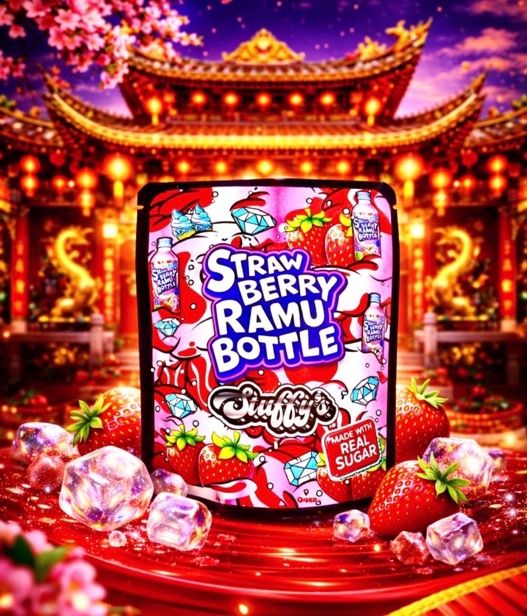 Straw Berry Ramu Bottle