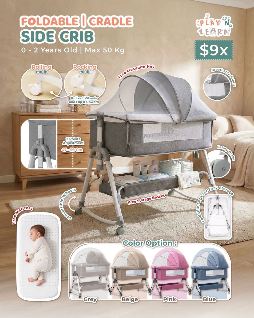 SIDE CRIB