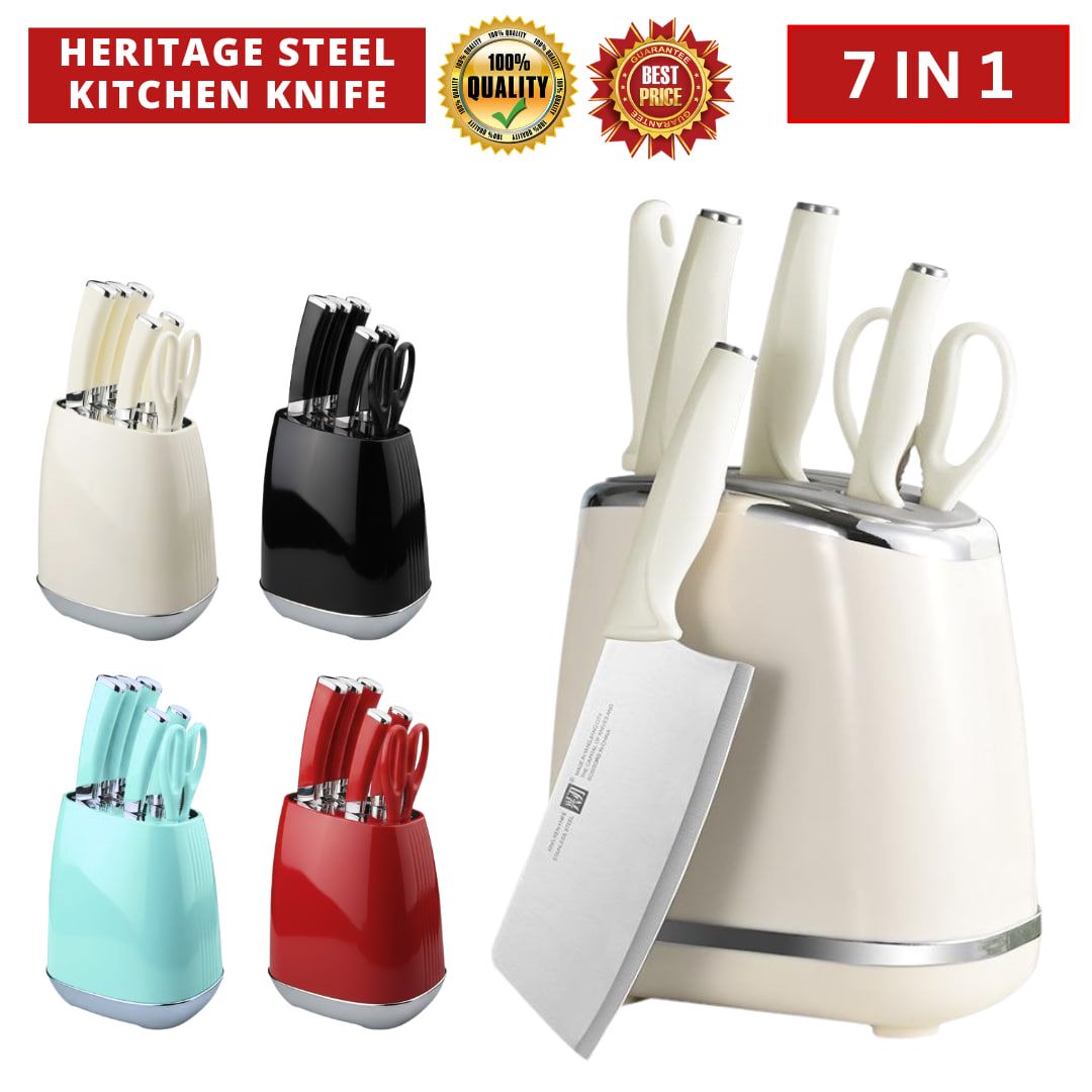HERITAGE 7IN1 STEEL KITCHEN KNIFE SET