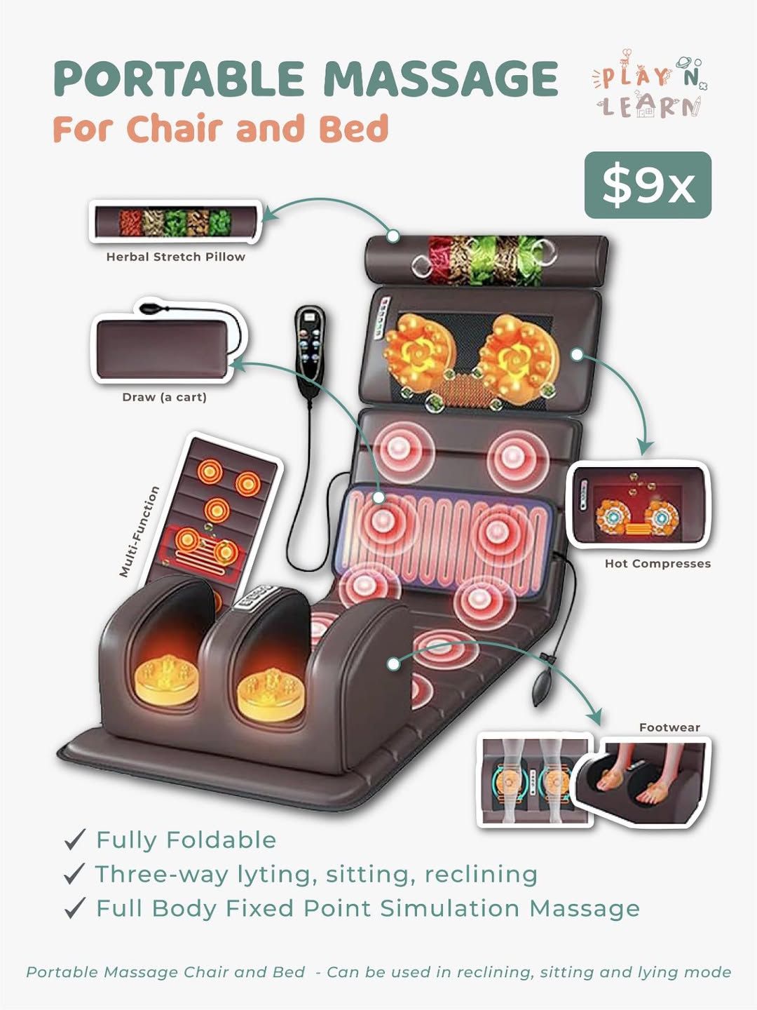 PORTABLE MASSAGE CHAIR AND BED 
