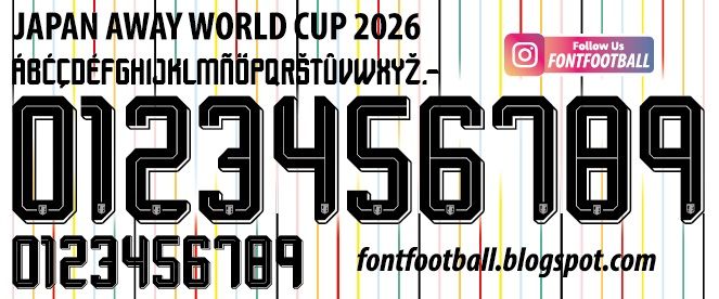 Font Vector Japan Away World Cup 2026 kit