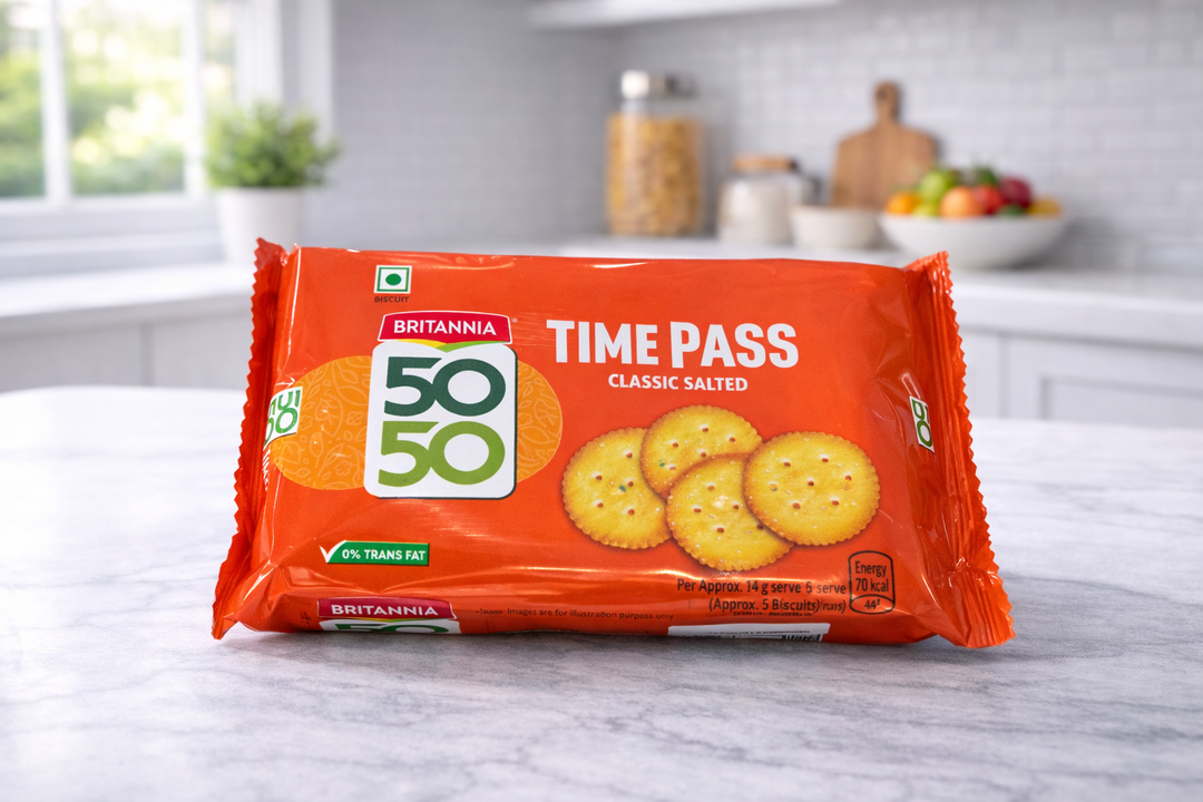 BRITANIA 50-50 CLASSIC SALTED TIME PASS 150 GM 