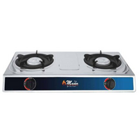 Electro Master 2 Burner Gas Stove Stainless Steel