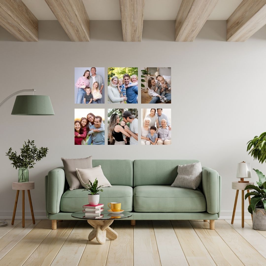 Rectangular Split Canvas: 6 Pieces (30 x 30cm each Piece)