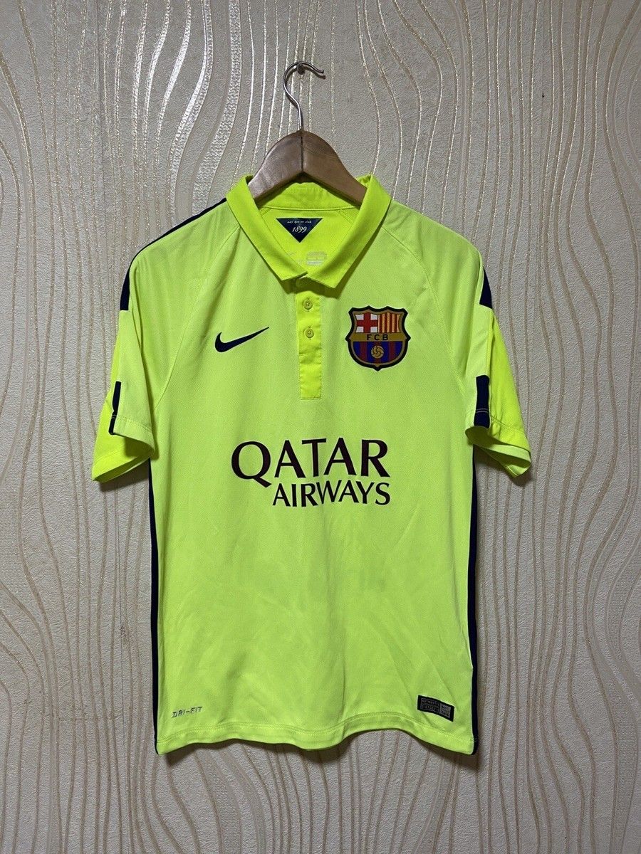 Barcelona 2014/15 Third Shirt (Yellow / Navy)