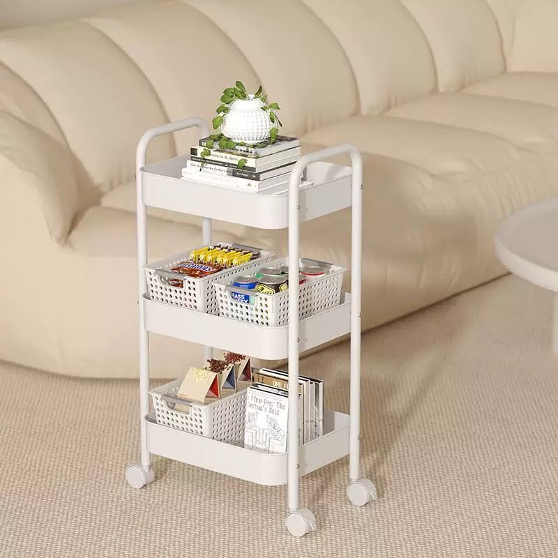 10500049 - 3 LAYER STEEL TROLLEY (WHITE)
