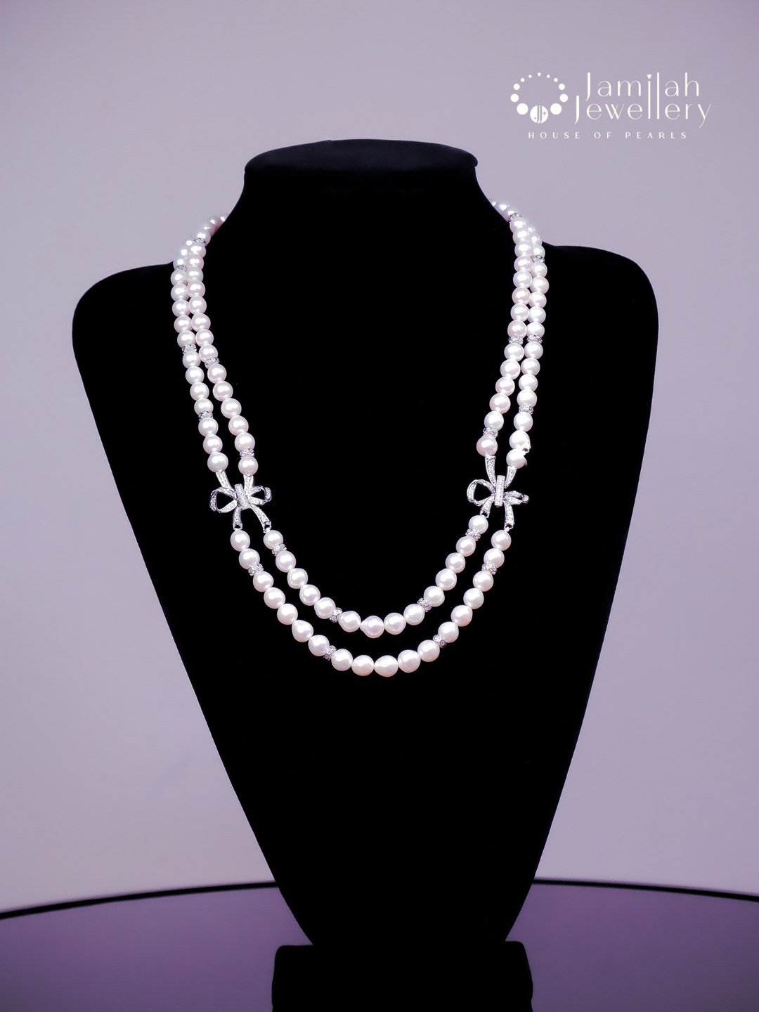 62cm Double Layer White Necklace