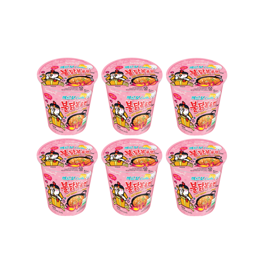 SAMYANG Cream Carbonara Hot Chicken Ramen Cup 70g x 6