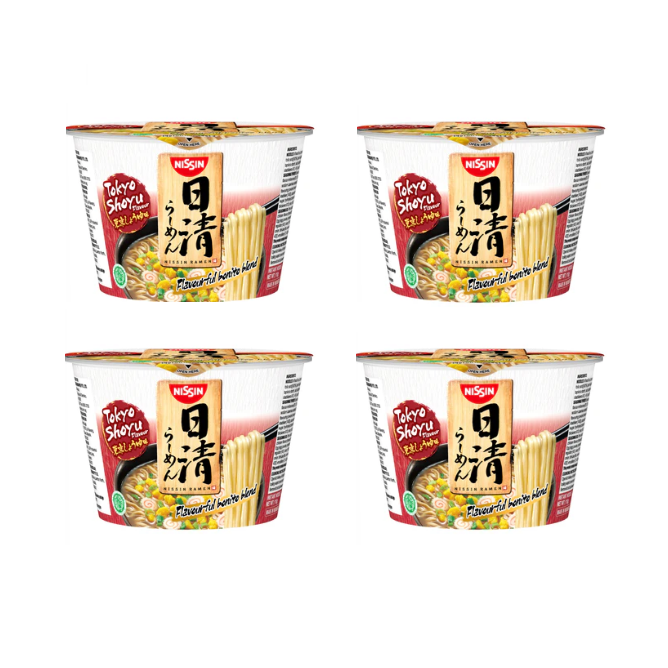 NISSIN Japanese Ramen Bowl Tokyo Shoyu 110g x 4