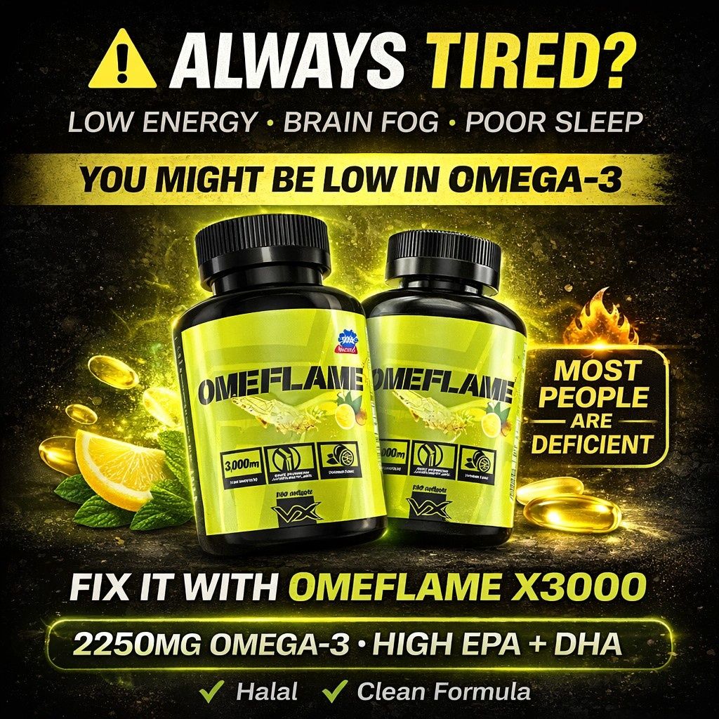 Vitaxtrong Omeflame X3000™ | 100 / 180 Softgels | Ultra-Concentrated Omega-3 Fish Oil 3000mg | EPA & DHA [VX]