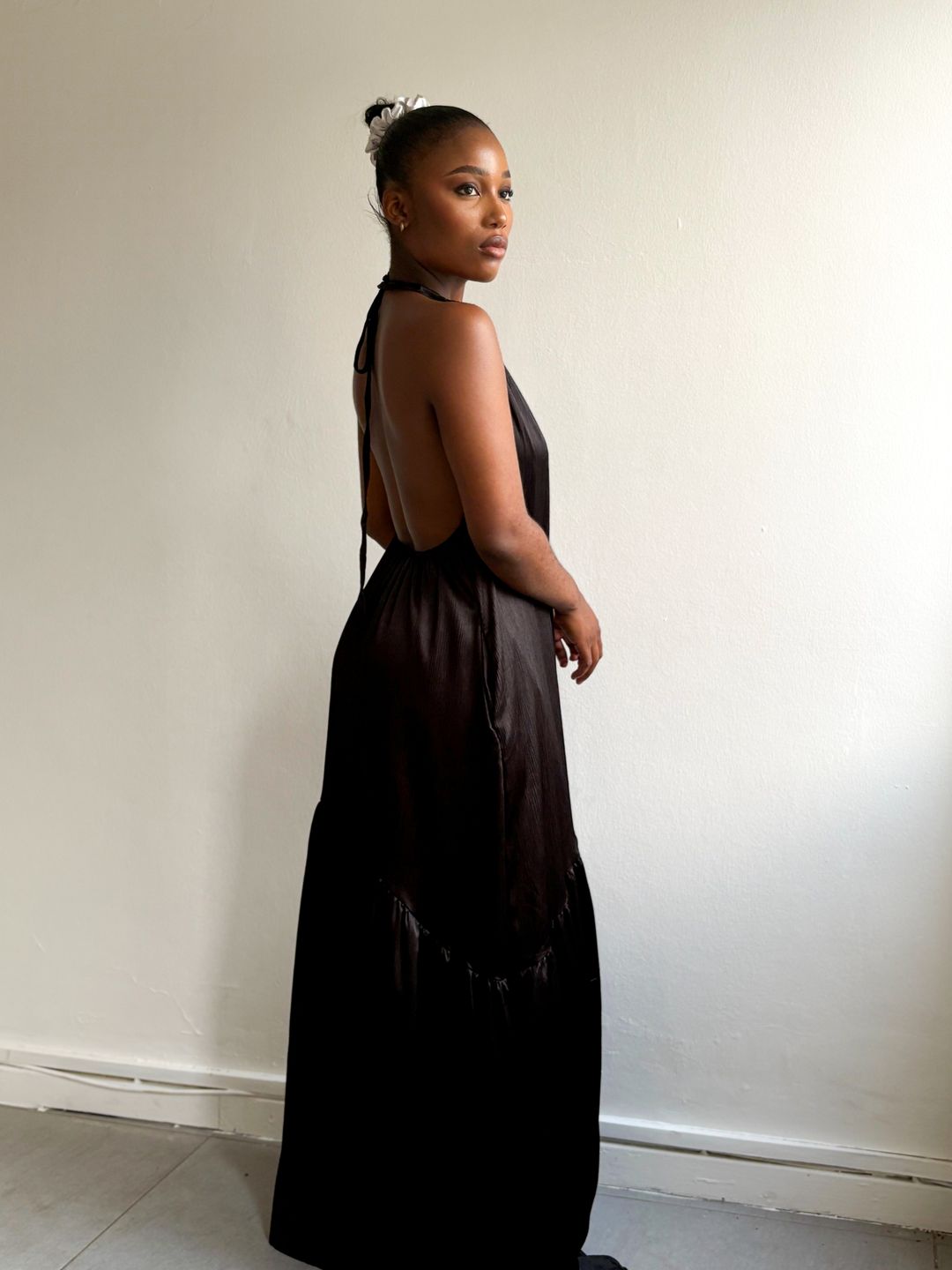 Halter backless maxi 