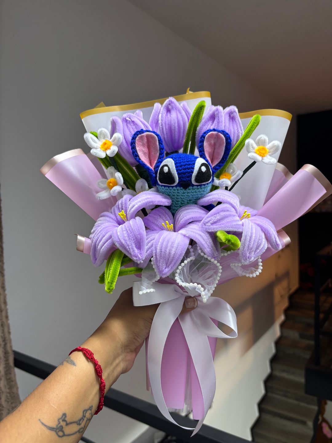 Purple stitch bouquet