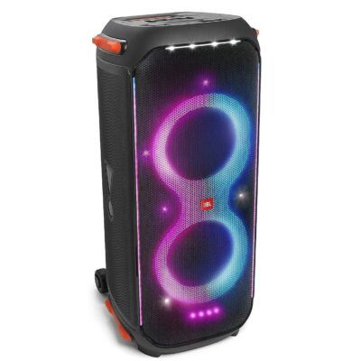 JBL PartyBox 710 Portable Party Speaker, Indoor and Outdoor use , Built-In Lights, Water proof IPX4 rating, Deep Bass and Robust Wheels.