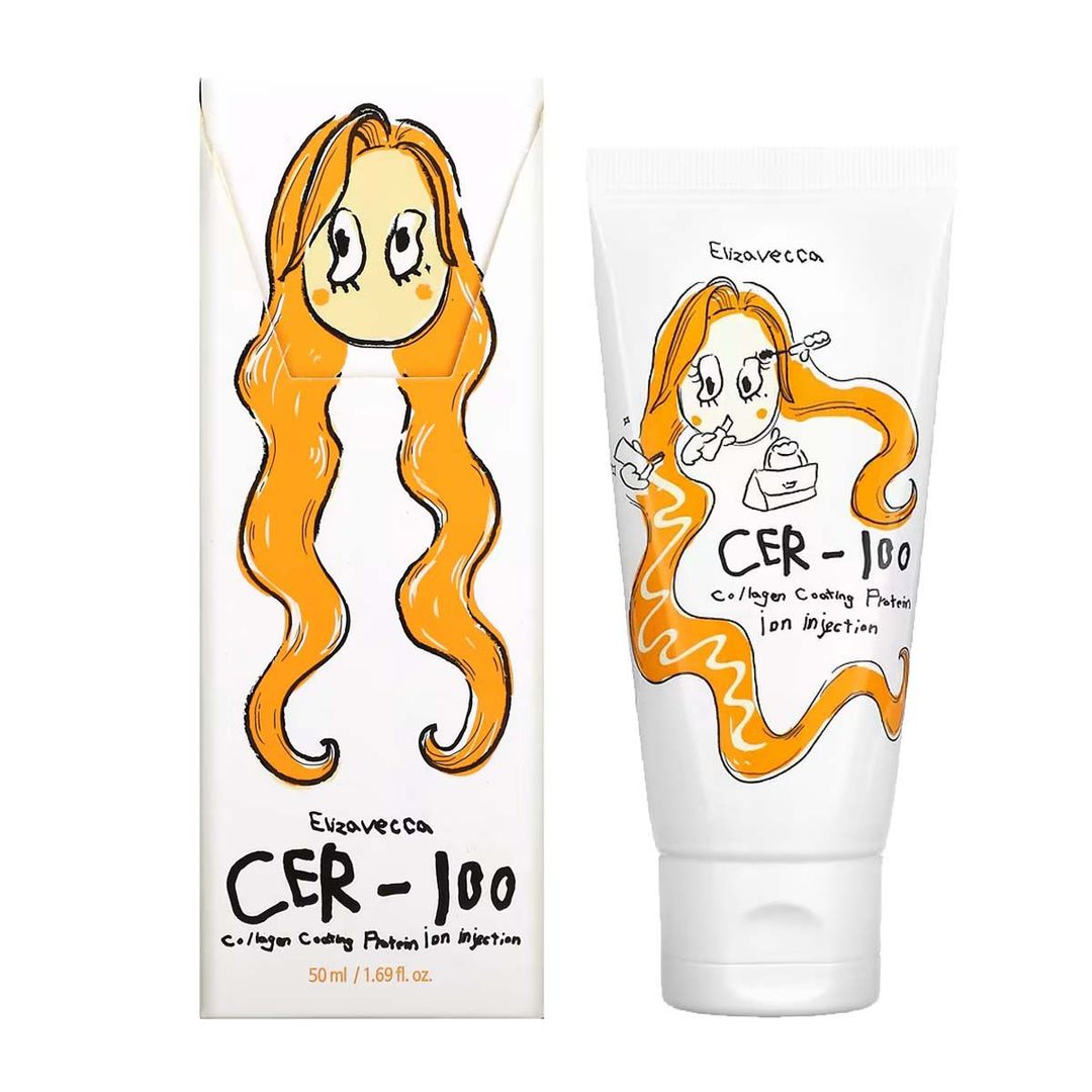 Elizavecca CER-100 Collagen Coating Protein Ion Injection اليزافيكا كريم قناع شعر بالايون 