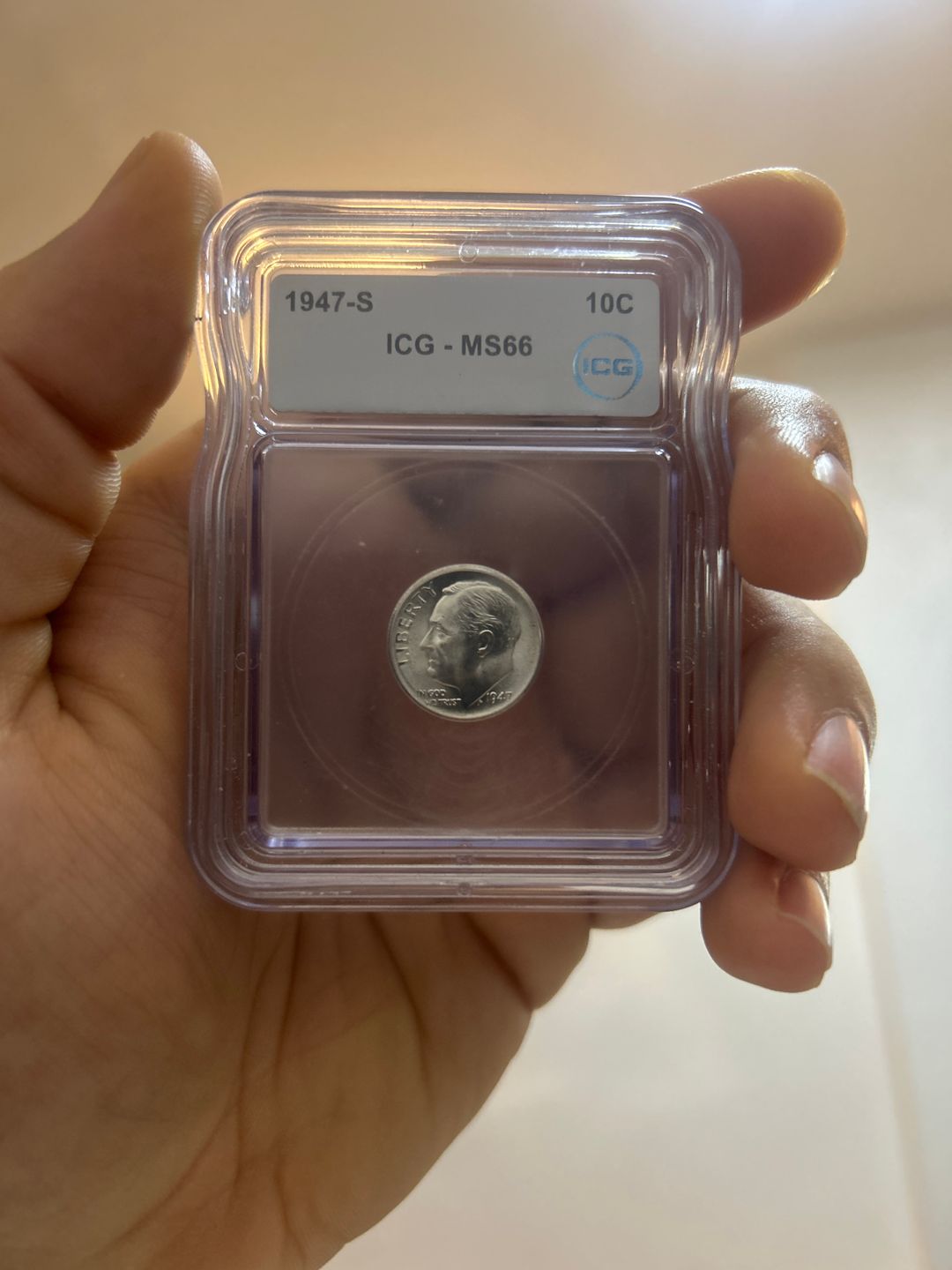 Roosevelt Dime 1947-S MS66 – Silver Coin | USA (ICG Graded)