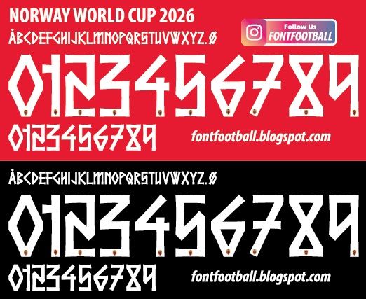 Font Vector Norway World Cup 2026 kit