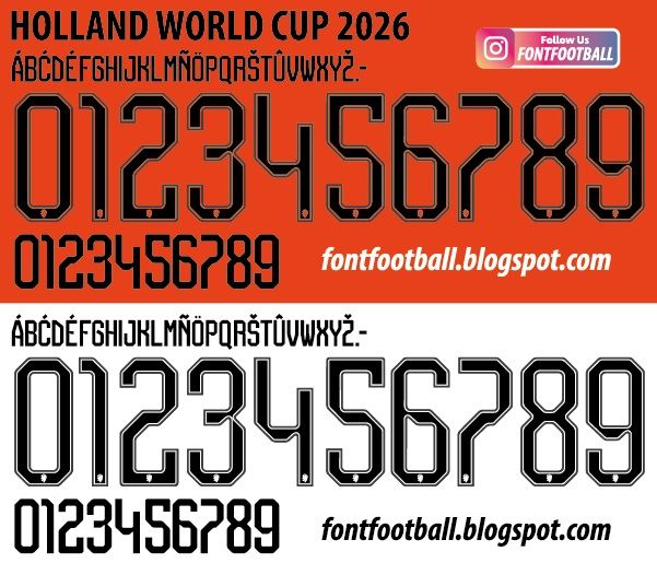 Font Vector Holland World Cup 2026 kit