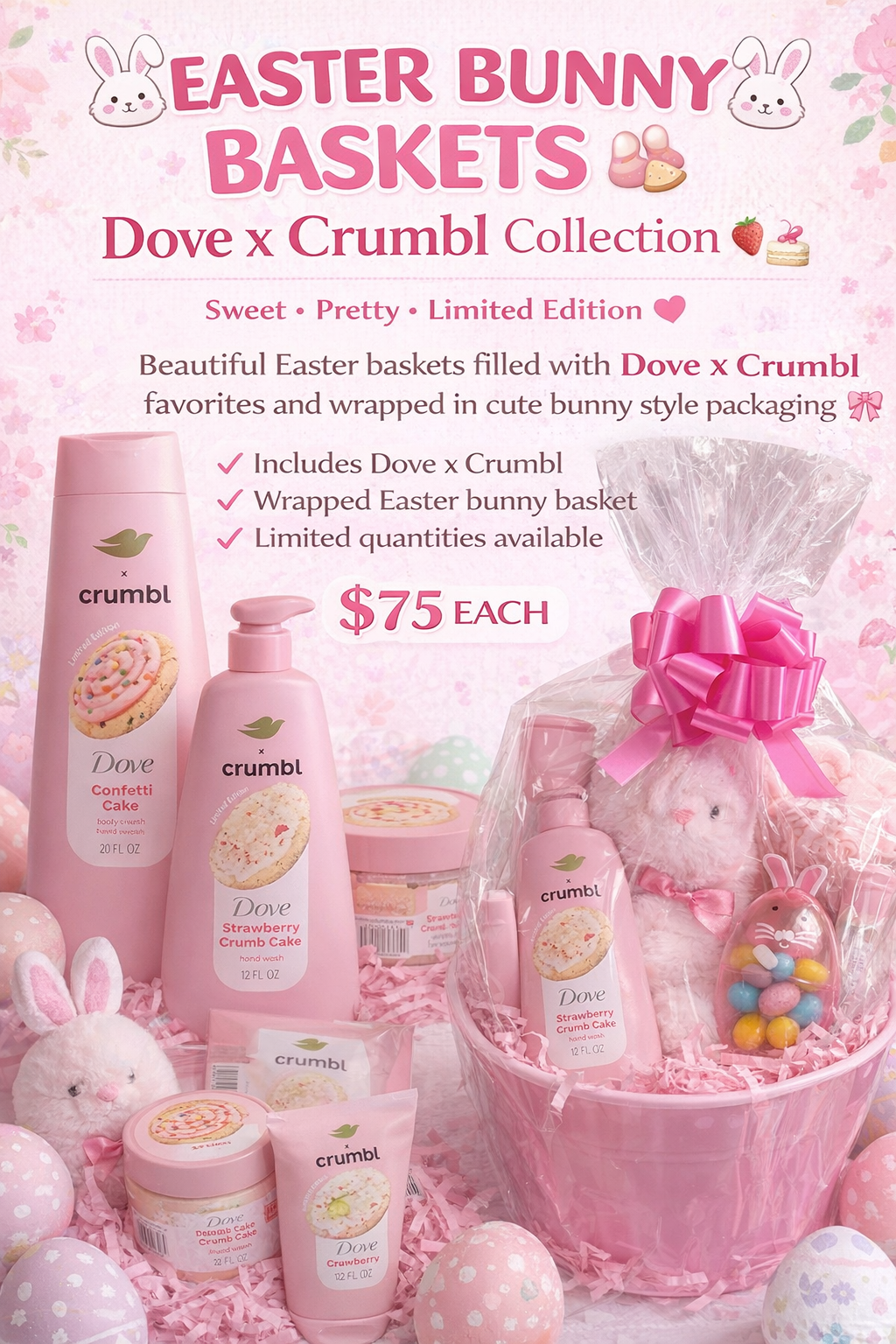 Dove x Crumble Easter baskets 